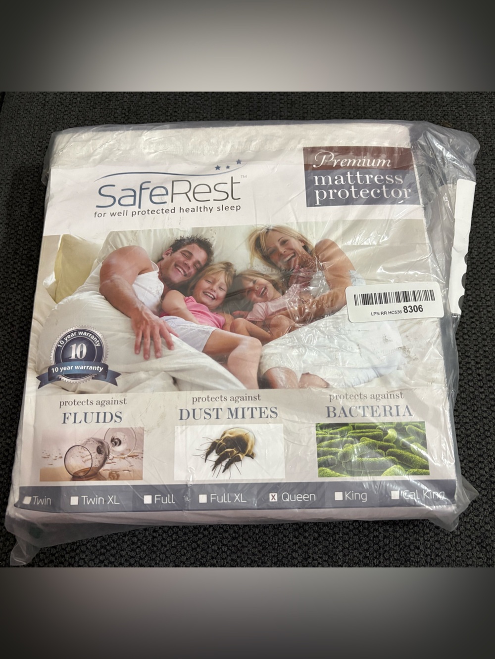 Sade Rest White Mattress Protector - Queen